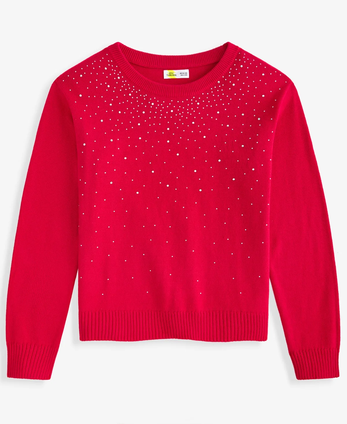 Embellished Long-Sleeve Sweater by Epic Threads