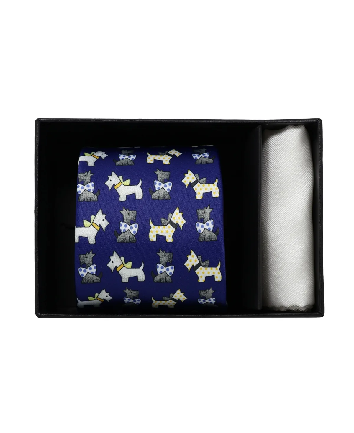 Dog Print Classic Tie and Pocket Square, 2-Piece Set by Nicole Miller