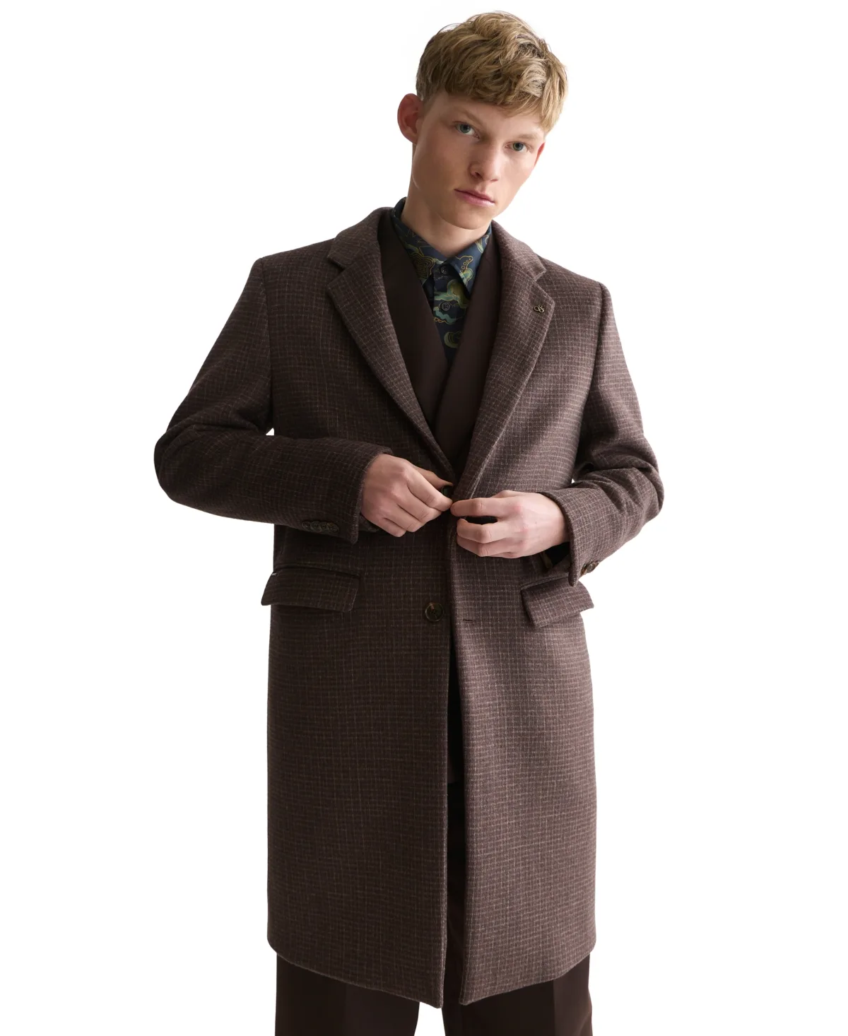 Wool-Blend Classic-Fit Notched Lapel Coat by Scotch & Soda