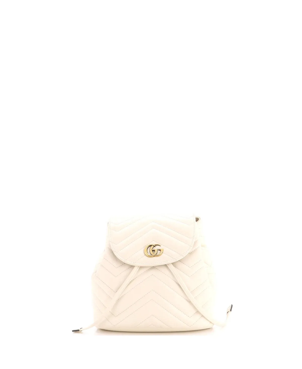 Pre-Owned Gucci Mini Gg Marmont Drawstring Backpack Matelasse Leather by Gucci