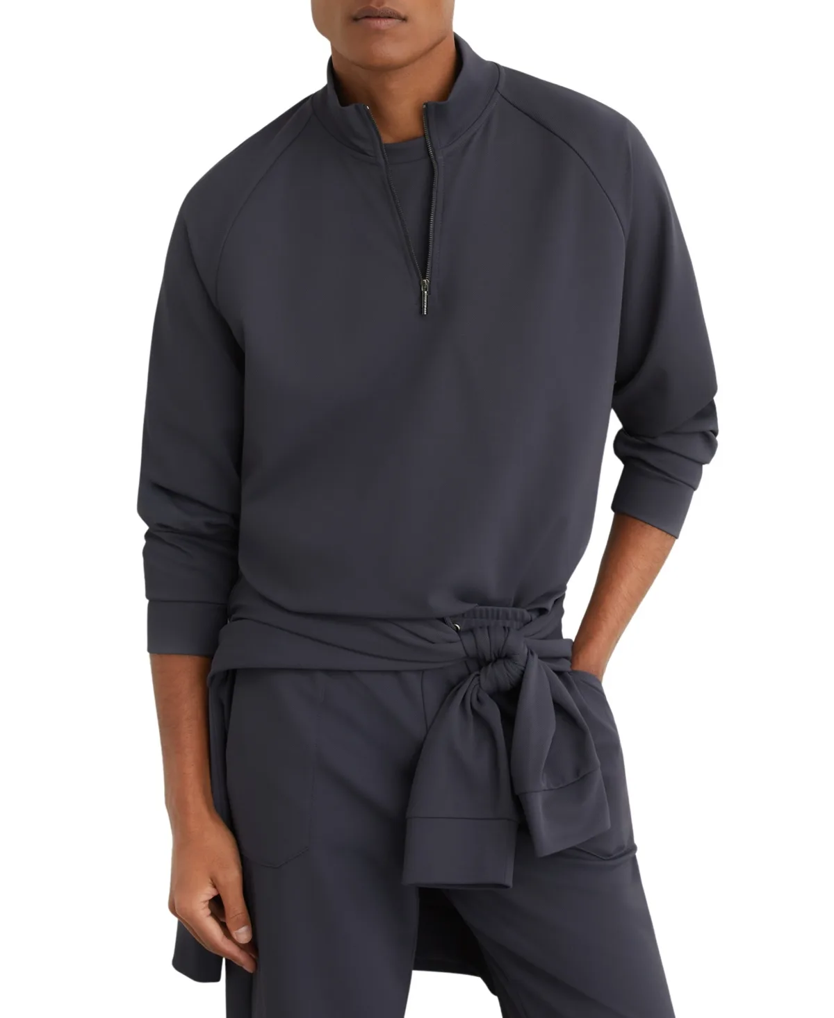 R-Flex Eytan Half-Zip Raglan-Sleeve Stretch-Twill Sweatshirt by Reiss
