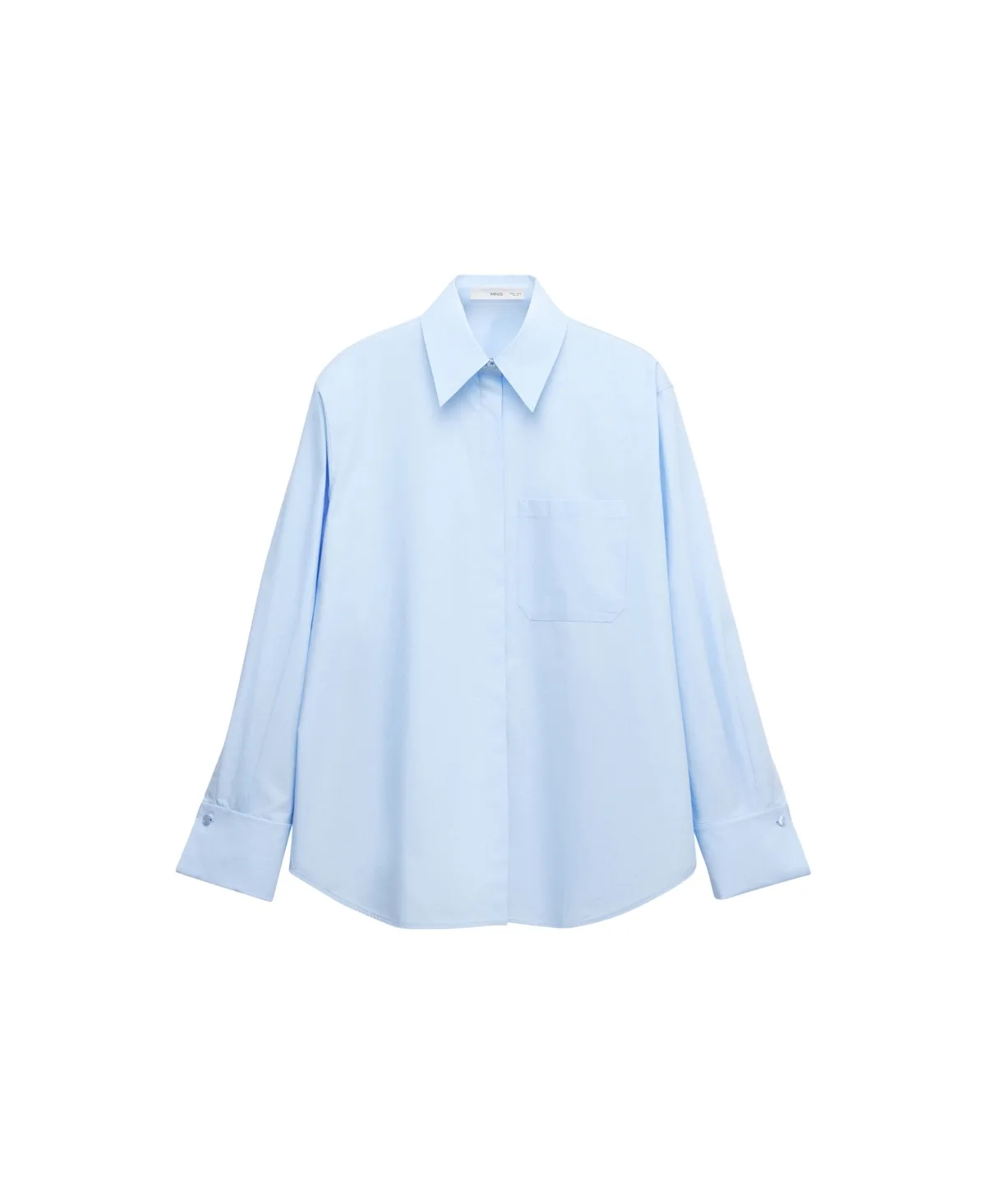 Selection Long-Sleeve Straight-Fit Poplin Shirt by Mango