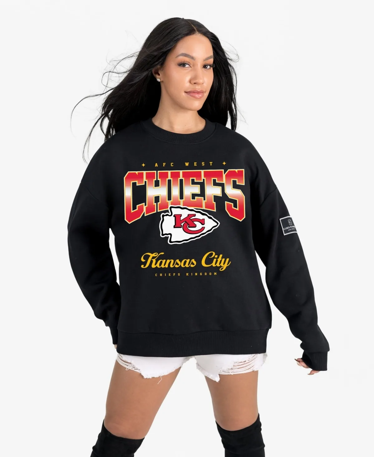 Kansas City Chiefs Powerhouse Play Fleece Relaxed Fit Sweatshirt by Gameday Couture