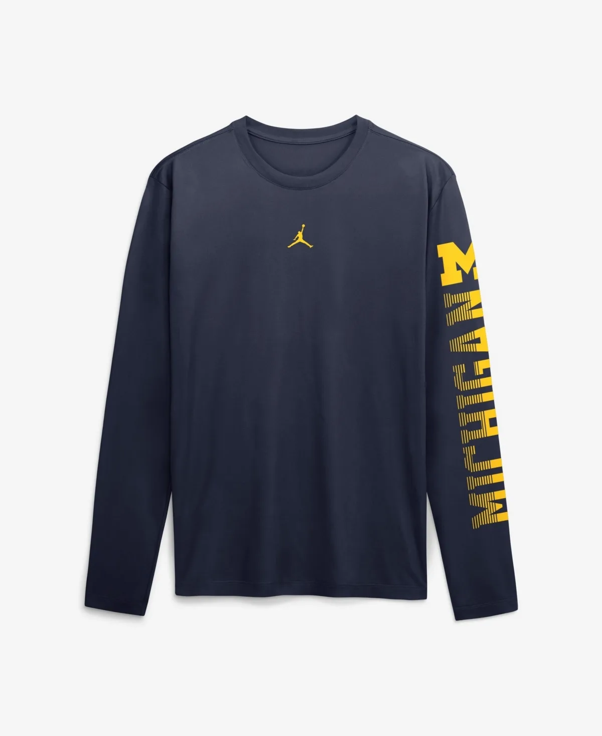 Michigan Wolverines Primetime Logo Sleeve Legend Dri-Fit Long Sleeve T-Shirt by Jordan