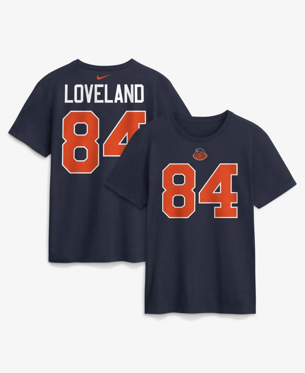 Colston Loveland Chicago Bears 2026 Rivalries Collection Player Name & Number T-Shirt by Nike
