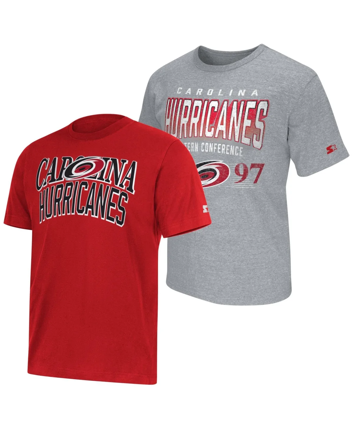 Carolina Hurricanes Graphic Distressed T-Shirts, 2-Piece Set by Starter