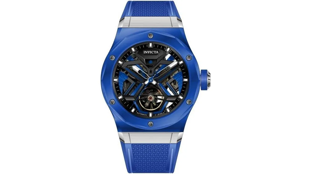 Mechanical Celestial 69543 Rubber Watch, Water Resistant 50 Meters, 45mm by Invicta
