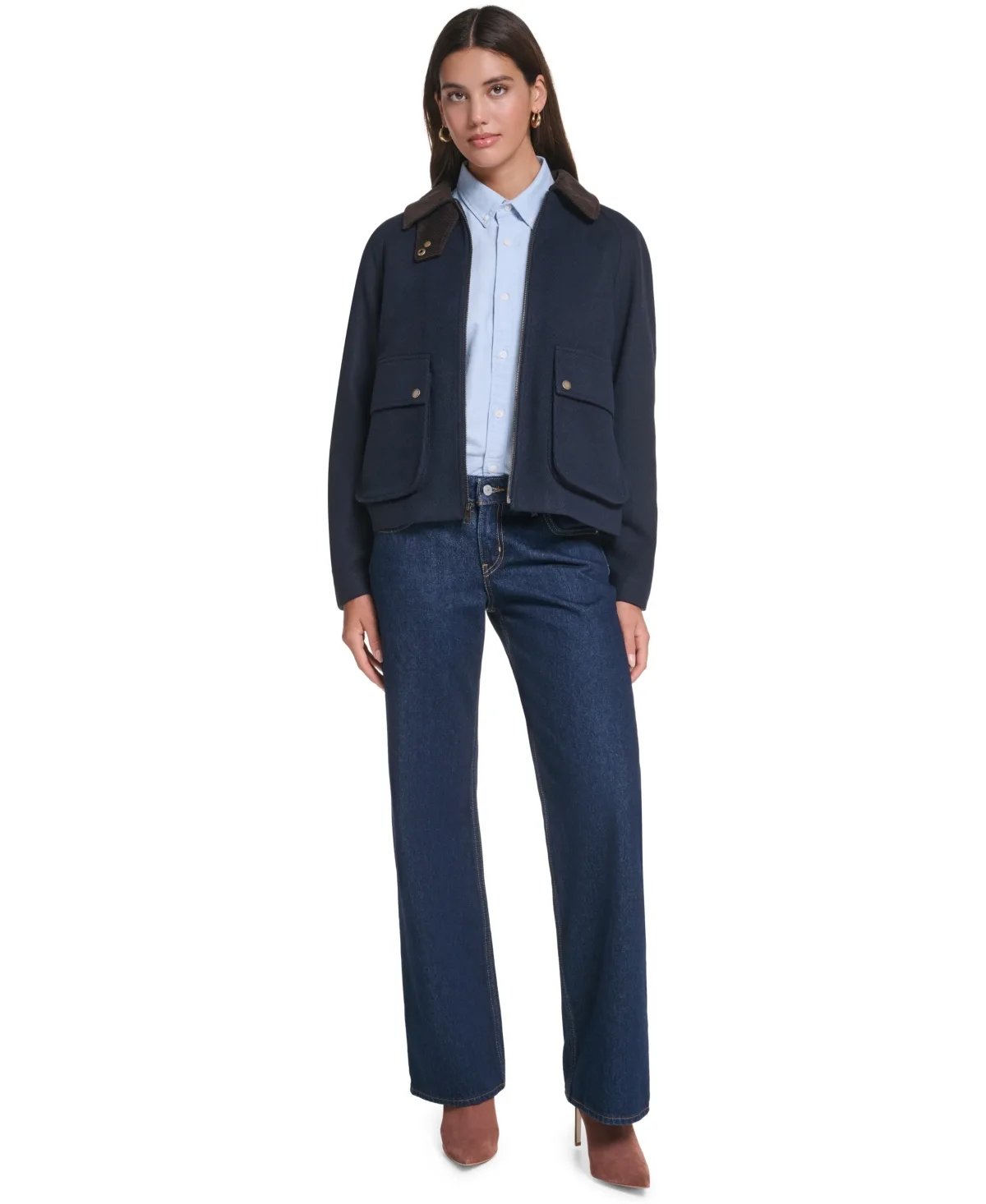 Plaid Wool-Blend Zip-Front Jacket by Levi's