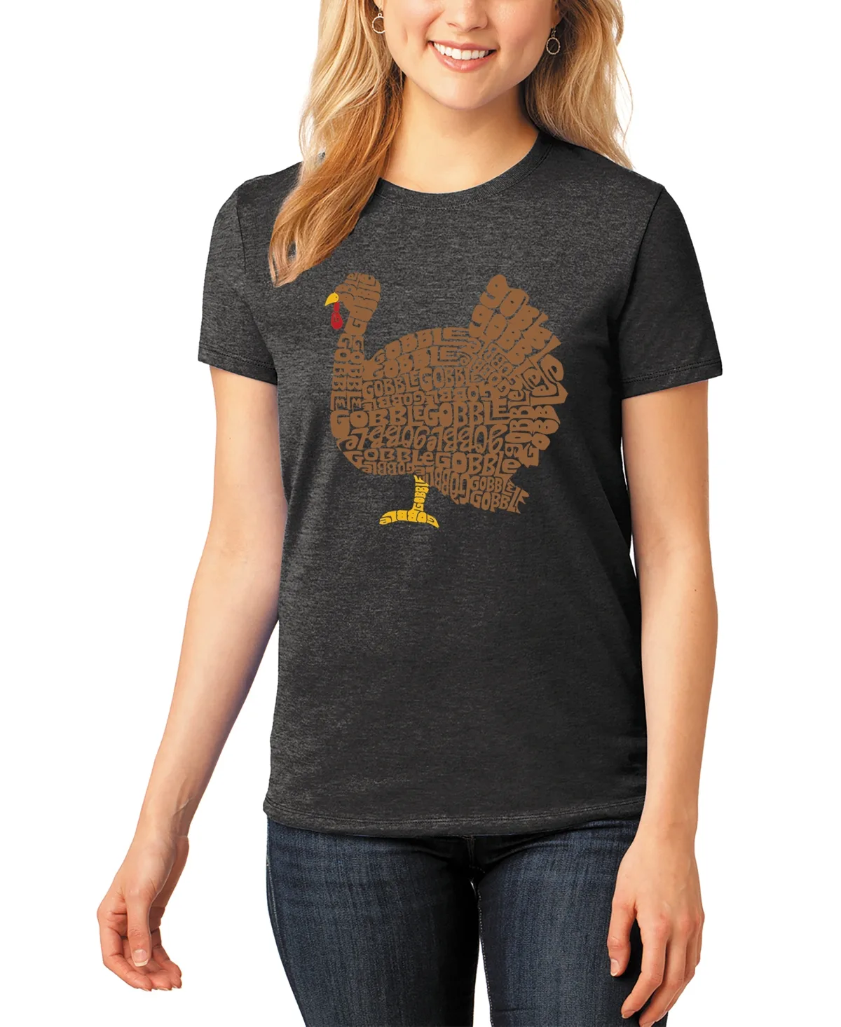 Thanksgiving Premium Blend Word Art Short Sleeve T-Shirt by LA Pop Art