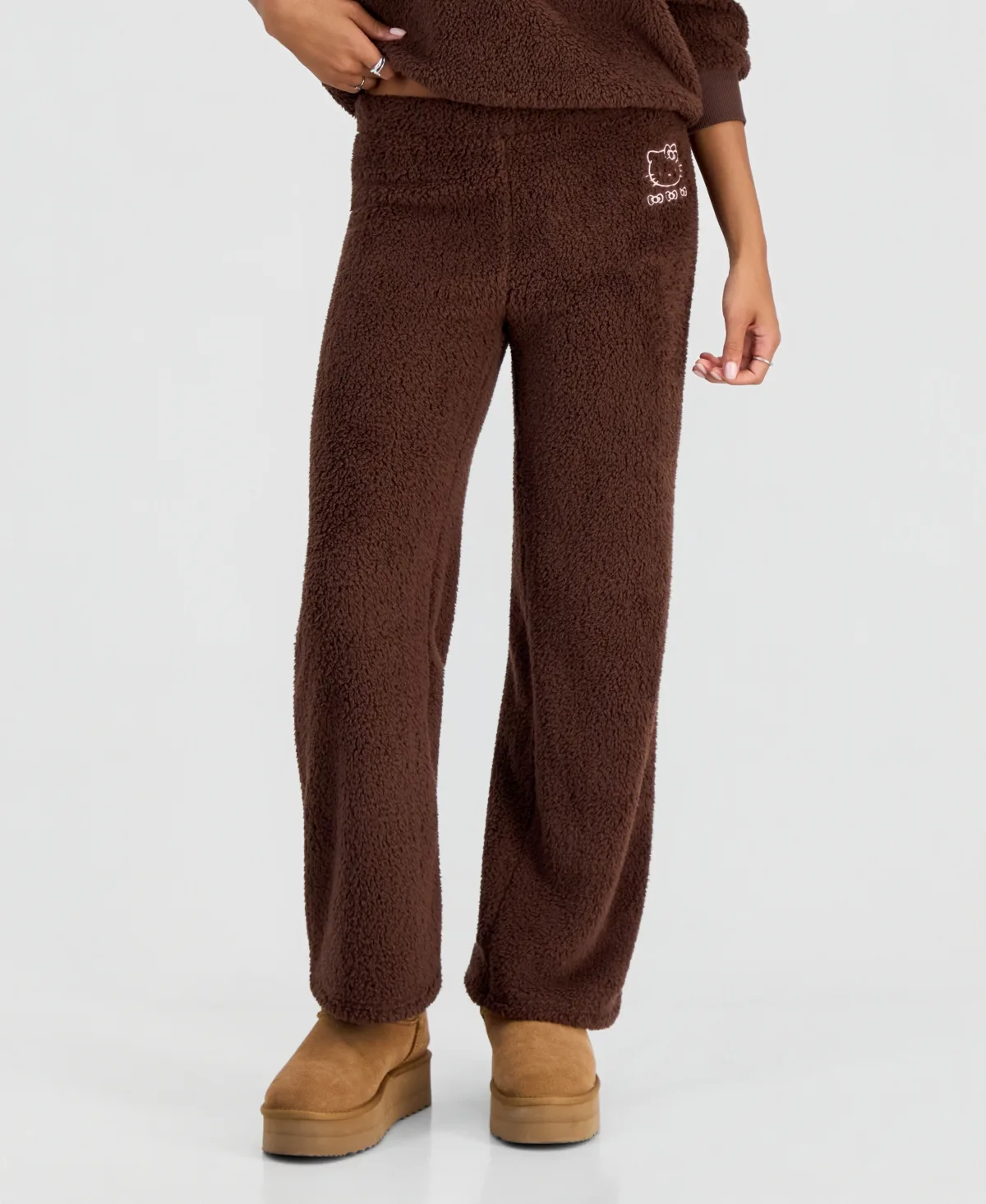 Hello Kitty Sherpa Wide-Leg Pants by Grayson Threads the Label