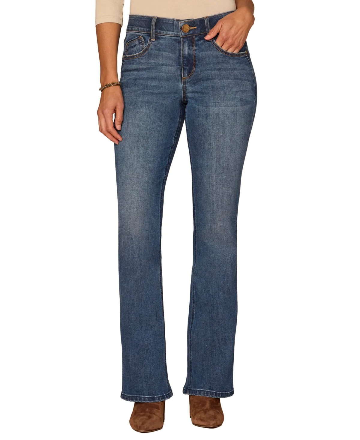 Ab Solution Itty Bitty Bootcut Jeans by Democracy