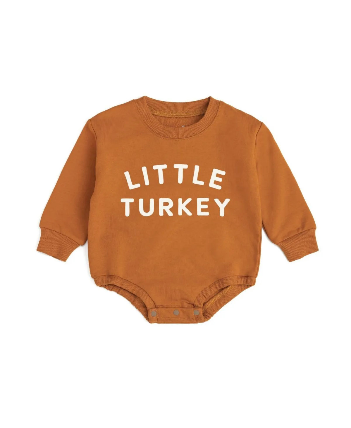 Little Turkey Long-Sleeve Sensory-Friendly Romper by Sweet Wink