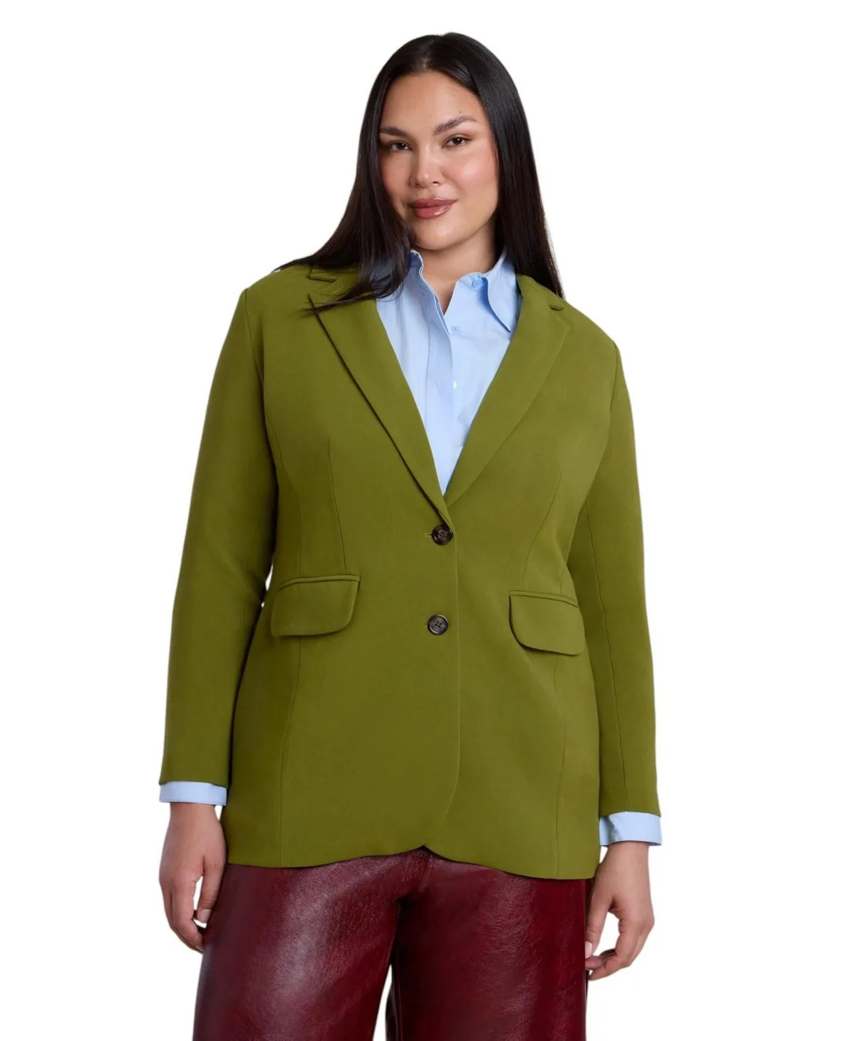 The 365 Semi Stretch Two Button Blazer by Eloquii