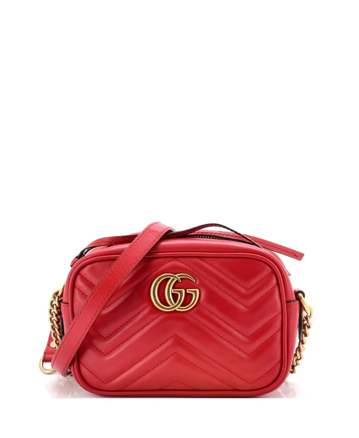 Pre-Owned Mini Gg Marmont Shoulder Bag Matelasse Leather by Gucci