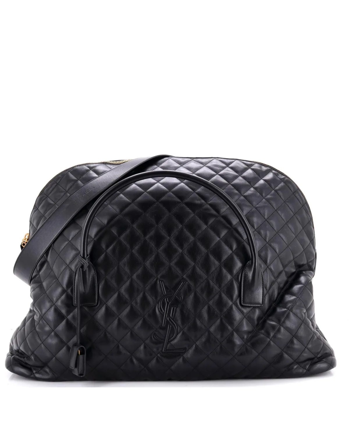 Pre-Owned Es Giant Travel Bag Quilted Leather by Saint Laurent