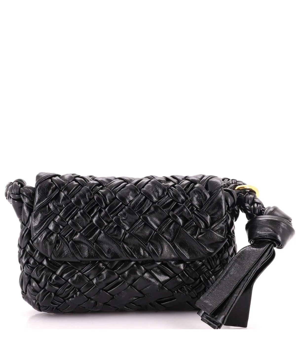 Pre-Owned Kalimero Citta Shoulder Bag Intrecciato Plisse Leather