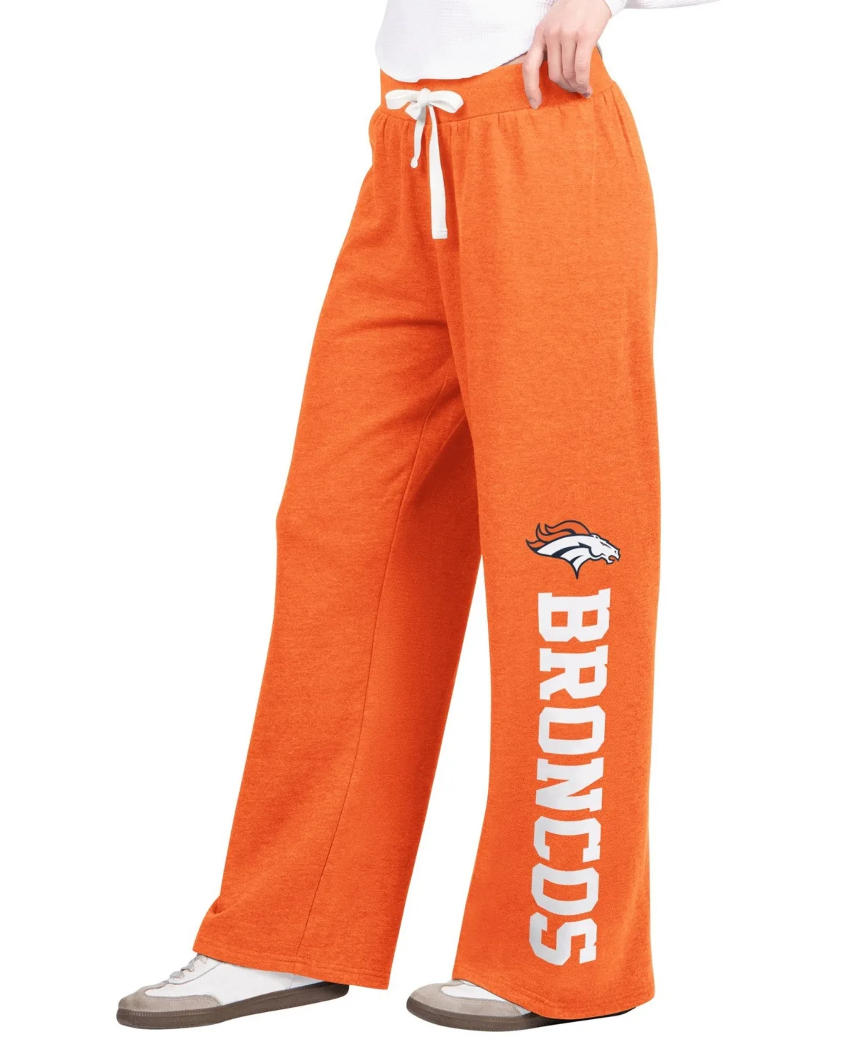 Denver Broncos Field Wide-Leg Drawstring Sweatpants by Starter