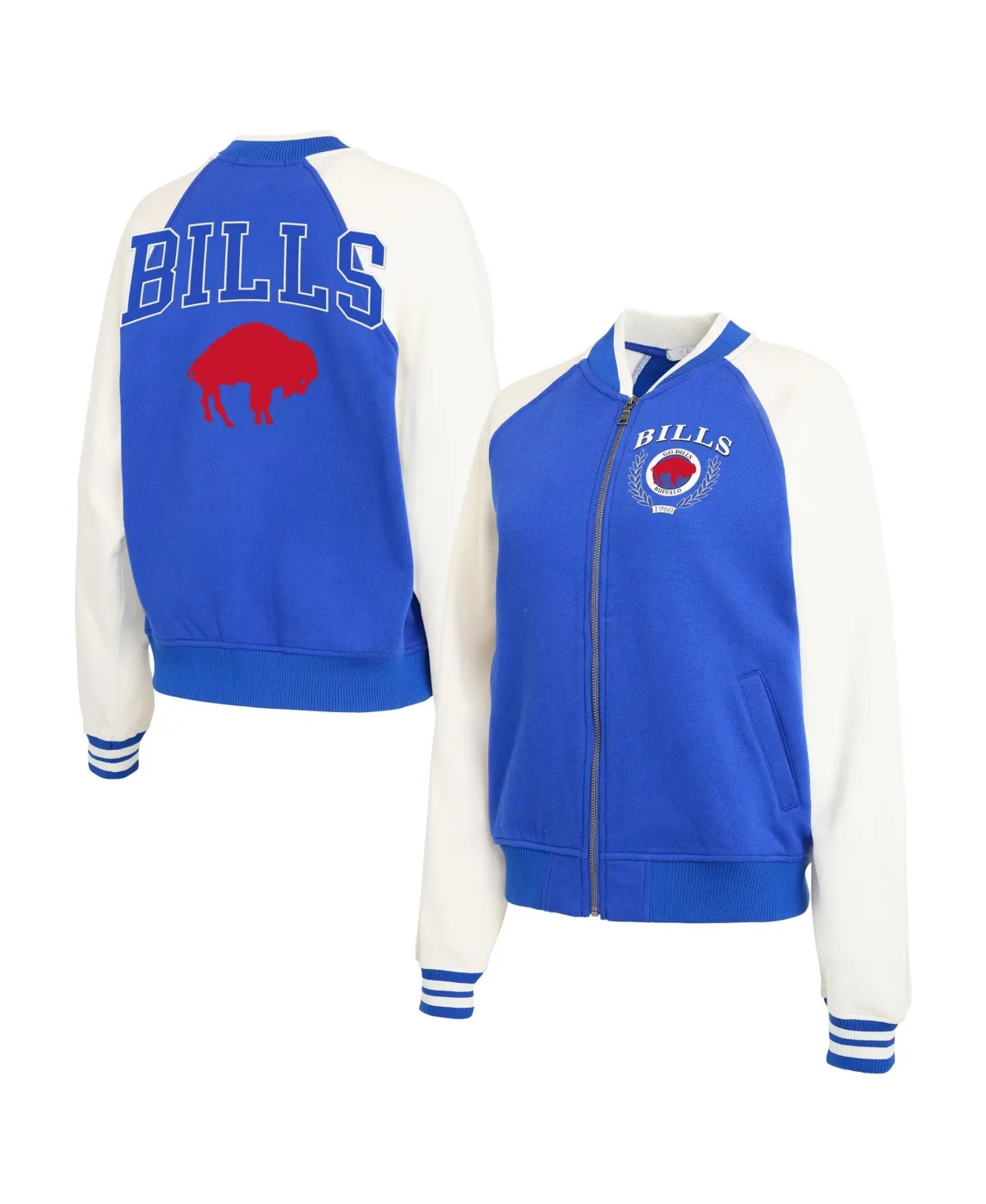 Buffalo Bills Throwback Varsity Fleece Full-Zip Jacket by Wear by Erin Andrews