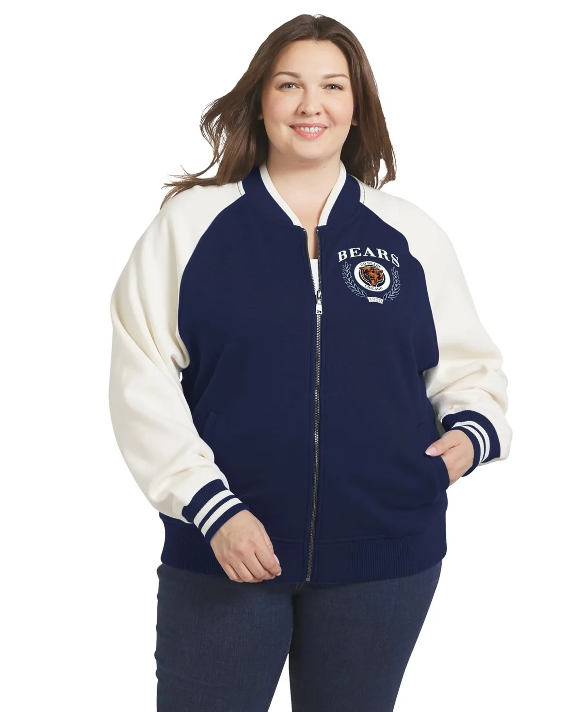 Throwback Varsity Full-Zip Fleece Jacket by Wear by Erin Andrews