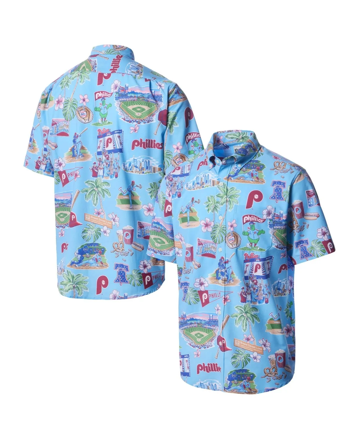 Philadelphia Phillies Scenic Short-Sleeve Button-Down Shirt by Reyn Spooner