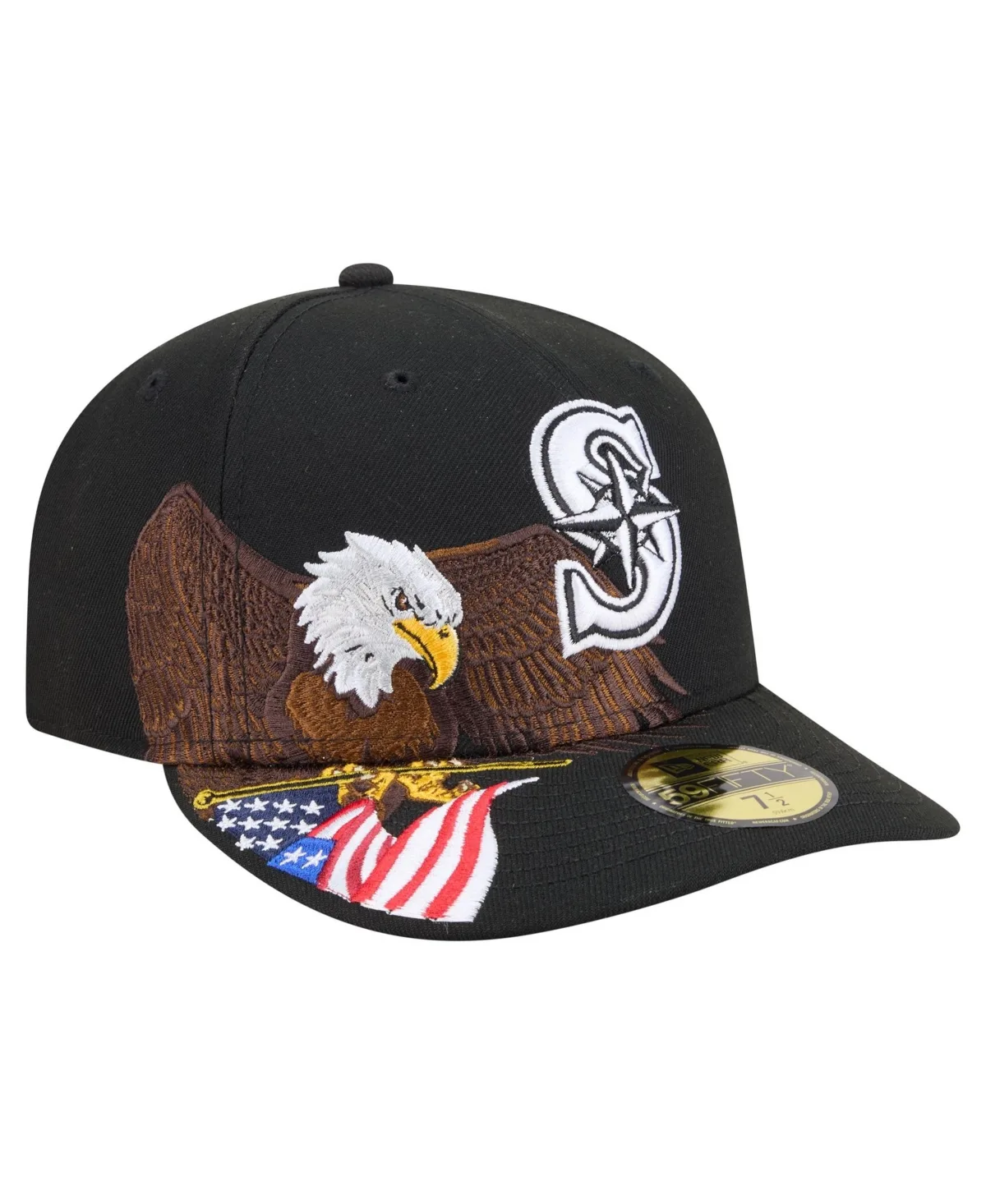 Seattle Mariners Americana Bald Eagle Pre-Curved 59FIFTY Fitted Hat by New Era