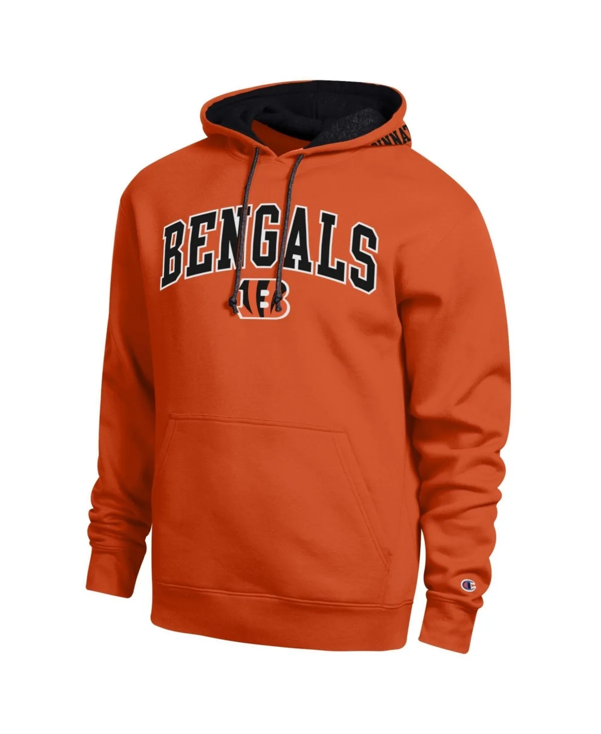 Orange/Black Cincinnati Bengals Contrast Hoodie by Champion
