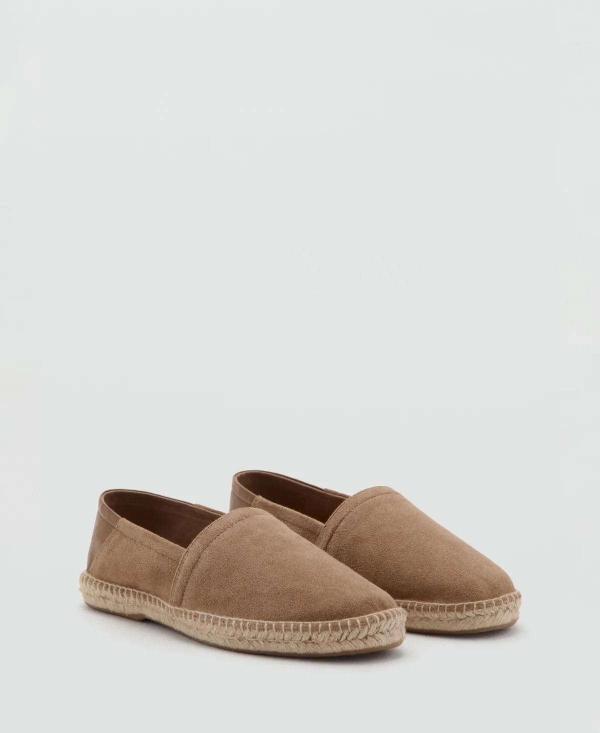 Solid Leather Espadrilles Loafers by Mango