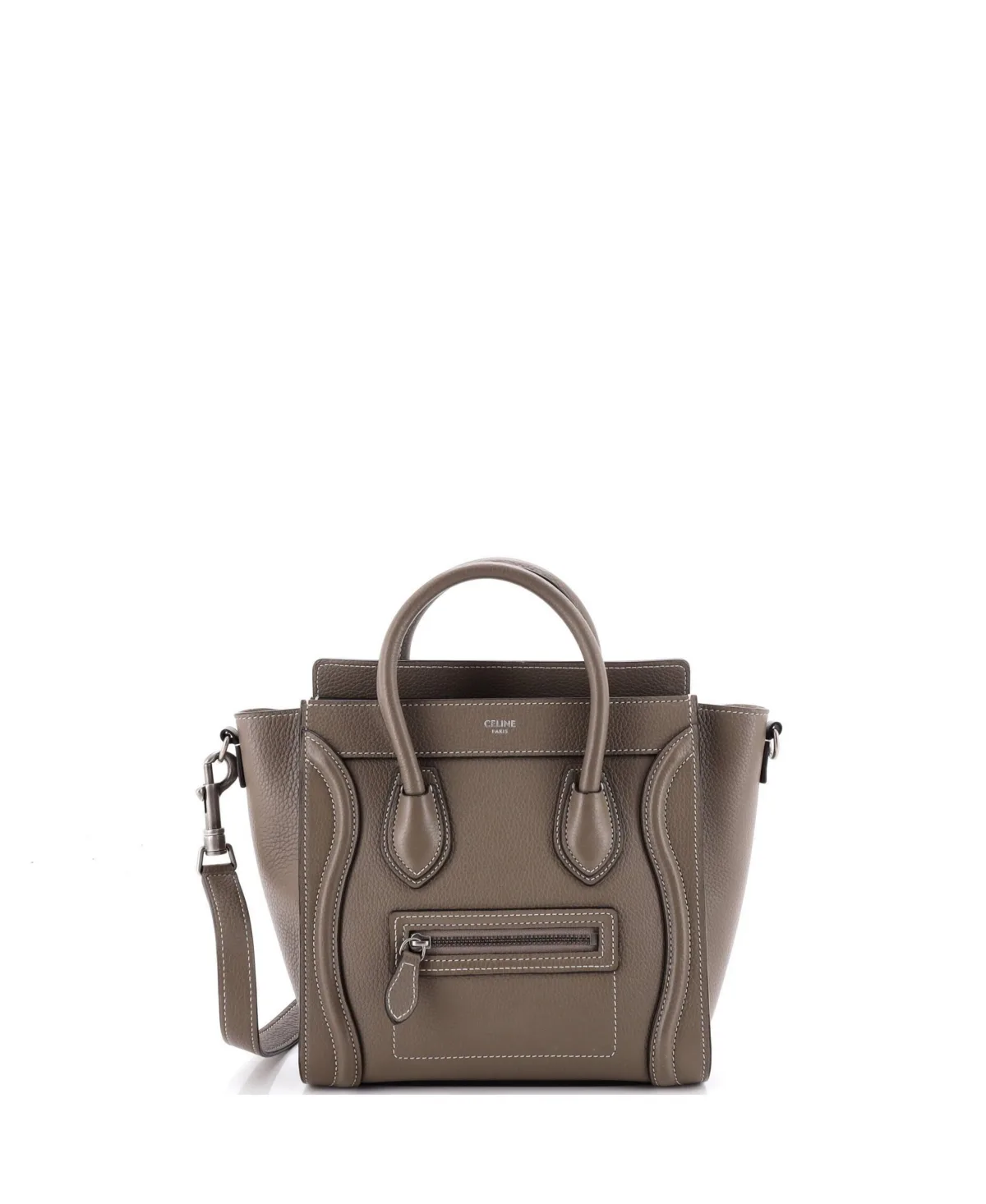 Pre-Owned Celine Nano Luggage Leather Shoulder Bag