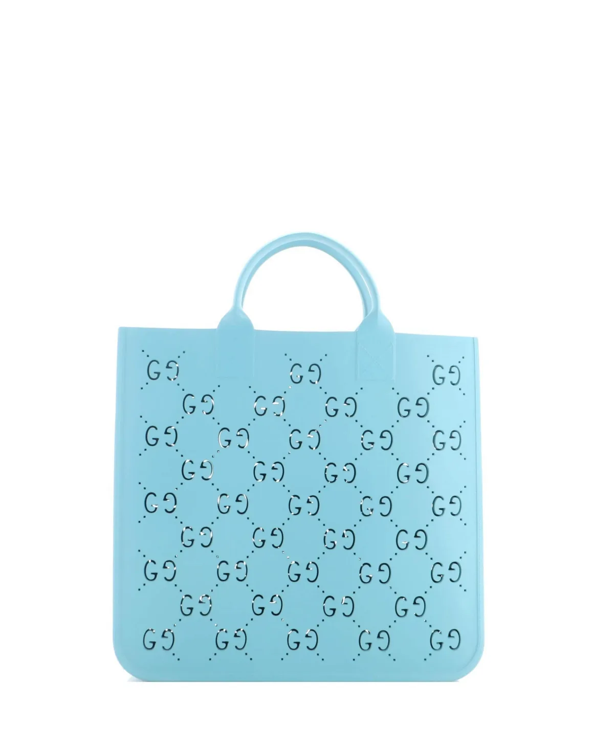 Pre-Owned Gucci Perforated Top-Handle Tote, 12.5W x 12.5H x 3D by Gucci