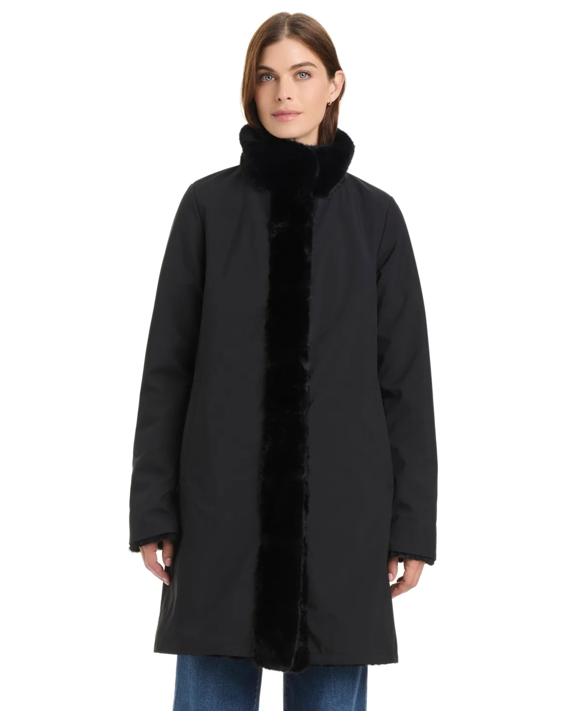 Reversible Faux Fur Coat by Vince Camuto