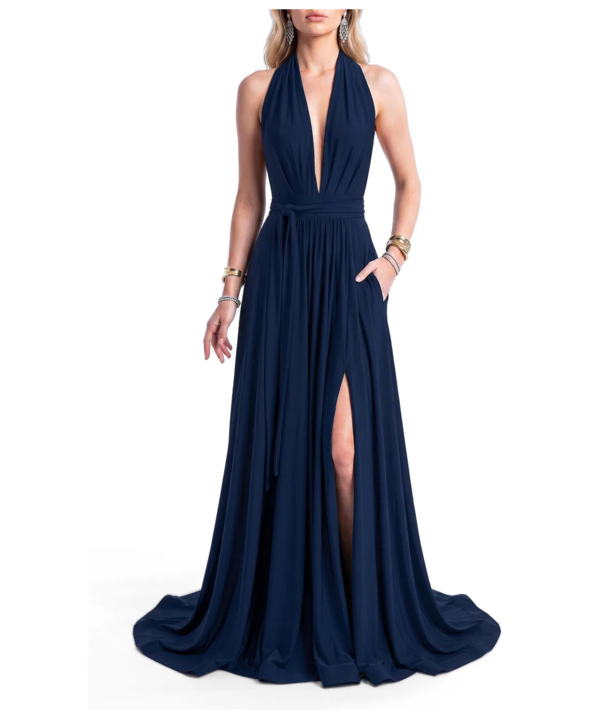 Infinite Convertible Halter A-Line Evening Gown by Jessica Angel