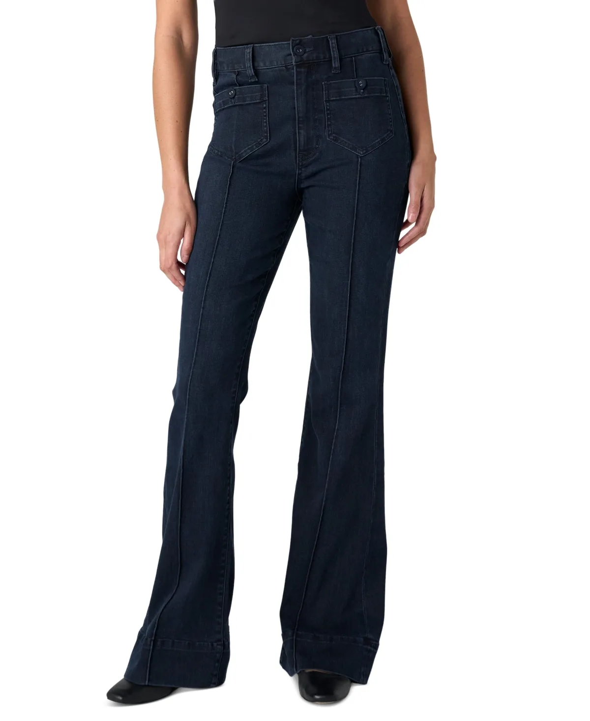 Hannah High-Rise Stretch Denim Flare Jeans by Liverpool Los Angeles