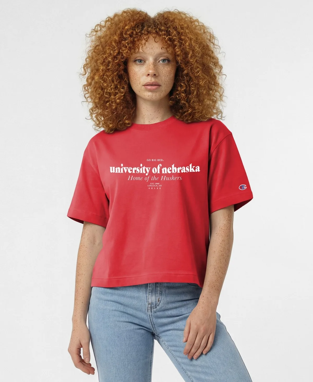 Nebraska Huskers Cropped T-Shirt by Champion
