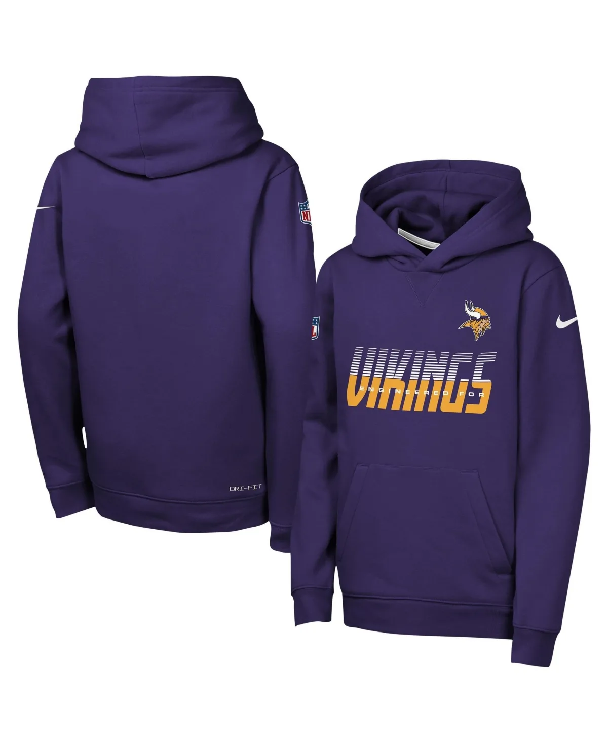 Minnesota Vikings Sideline Heavyweight Fleece Long-Sleeve Hoodie by Nike