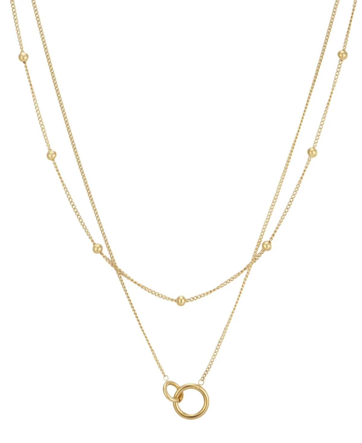 Gold-Tone Layered Pendant Necklace