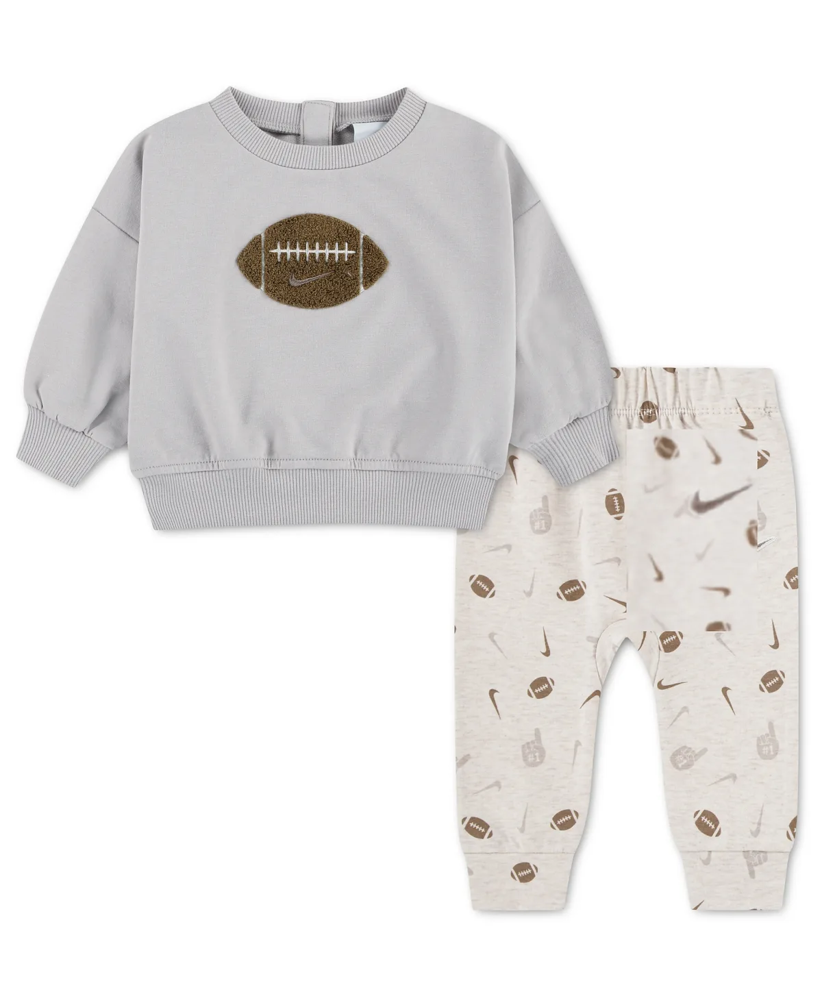 Readyset Grow Basketball Crewneck Long-Sleeve Top and Pants 2-Piece Set by Nike
