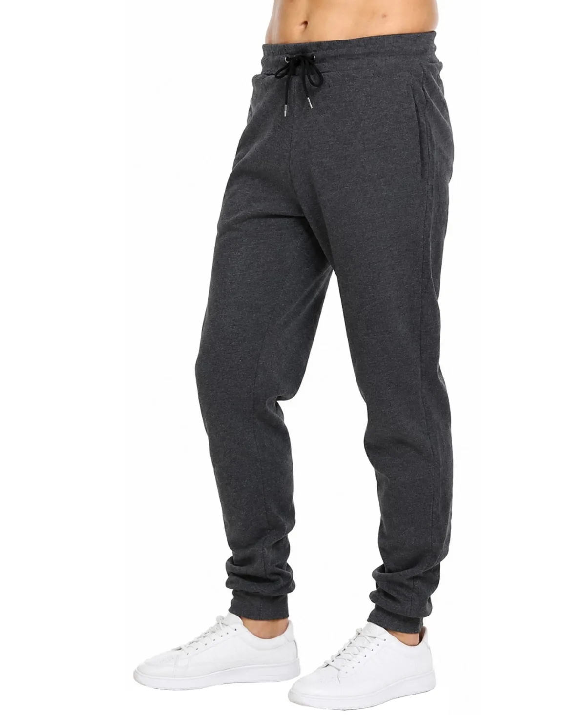 Heavyweight Fleece Modern-Fit Zipper-Pockets Jogger Sweatpants