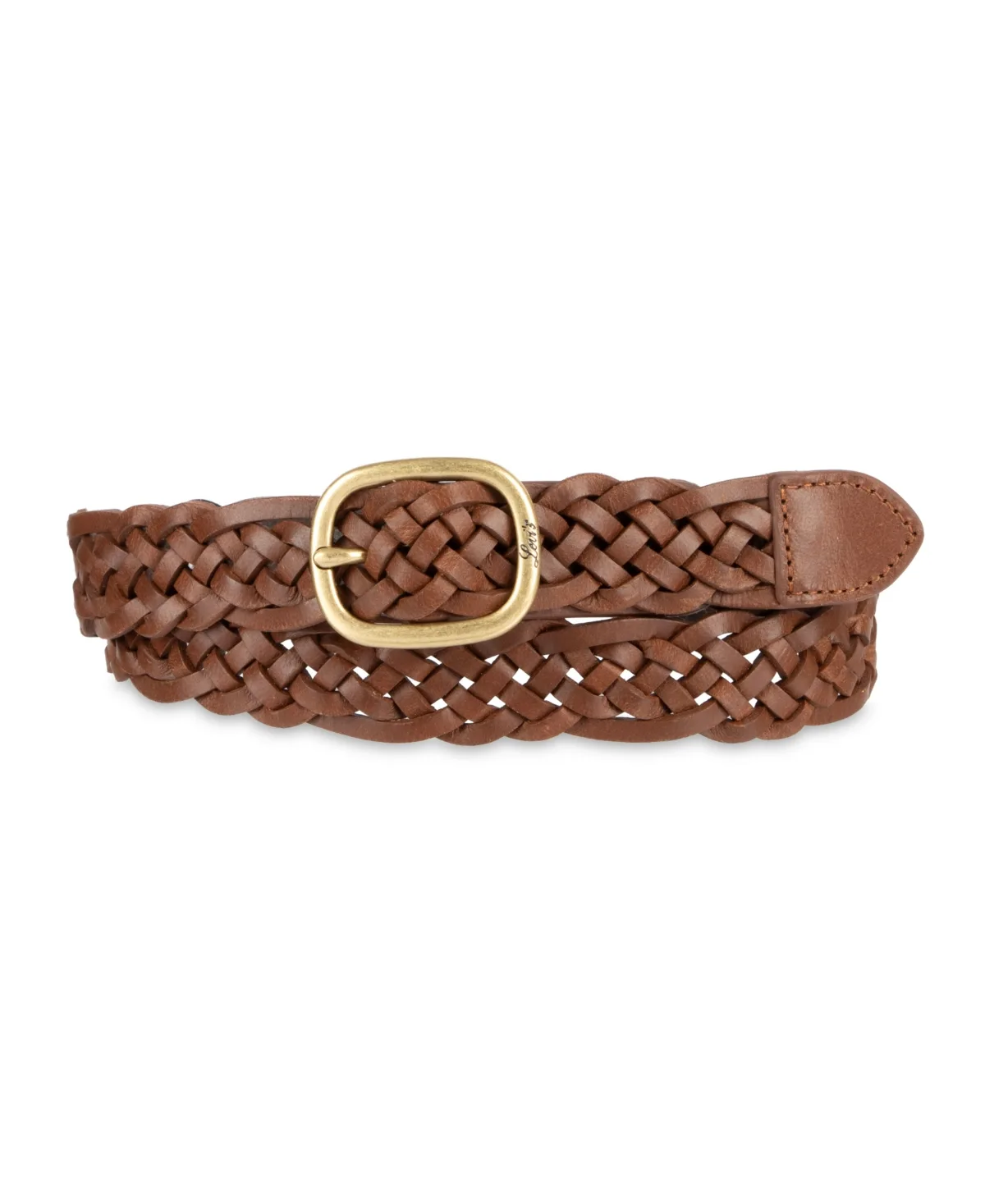Fully Adjustable Skinny Braided Leather Belt by Levi's