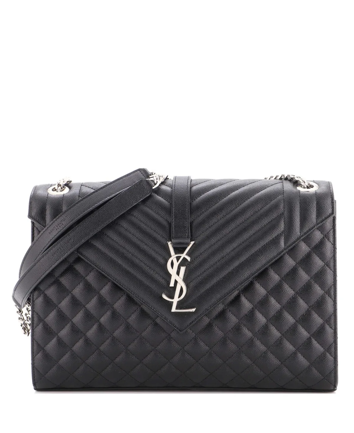 Pre-Owned Saint Laurent Classic Monogram Large Quilted Crossbody Envelope Satchel by Saint Laurent