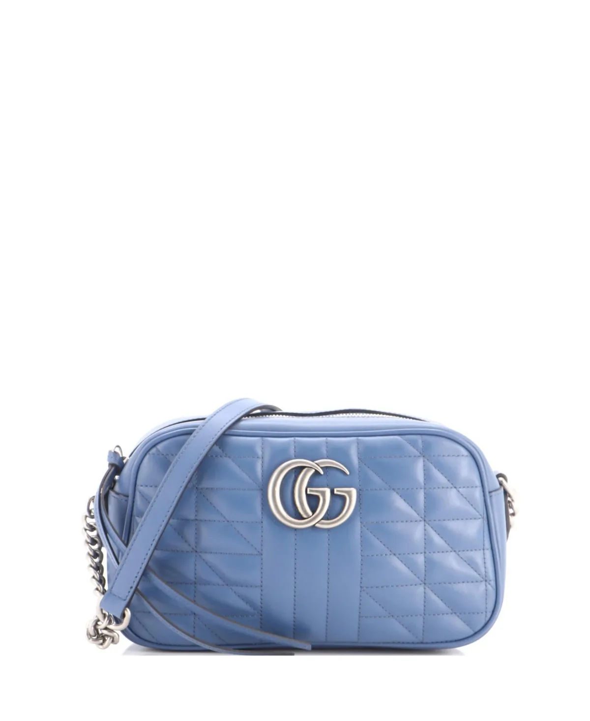 Pre-Owned Gucci Small Gg Marmont Shoulder Bag Mixed Matelasse Leather by Gucci