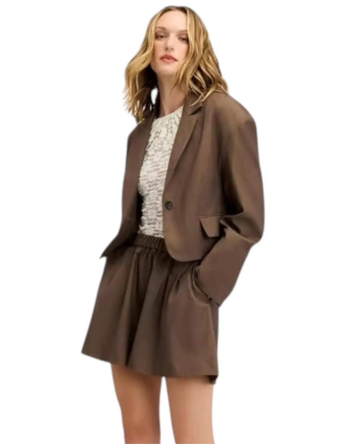 Single-Button Cropped Blazer by Sam Edelman