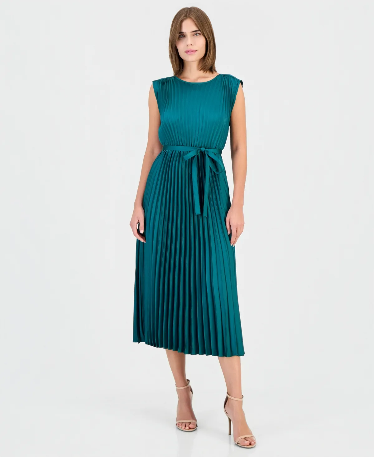 Sunburst Pleated Midi Dress by Anne Klein