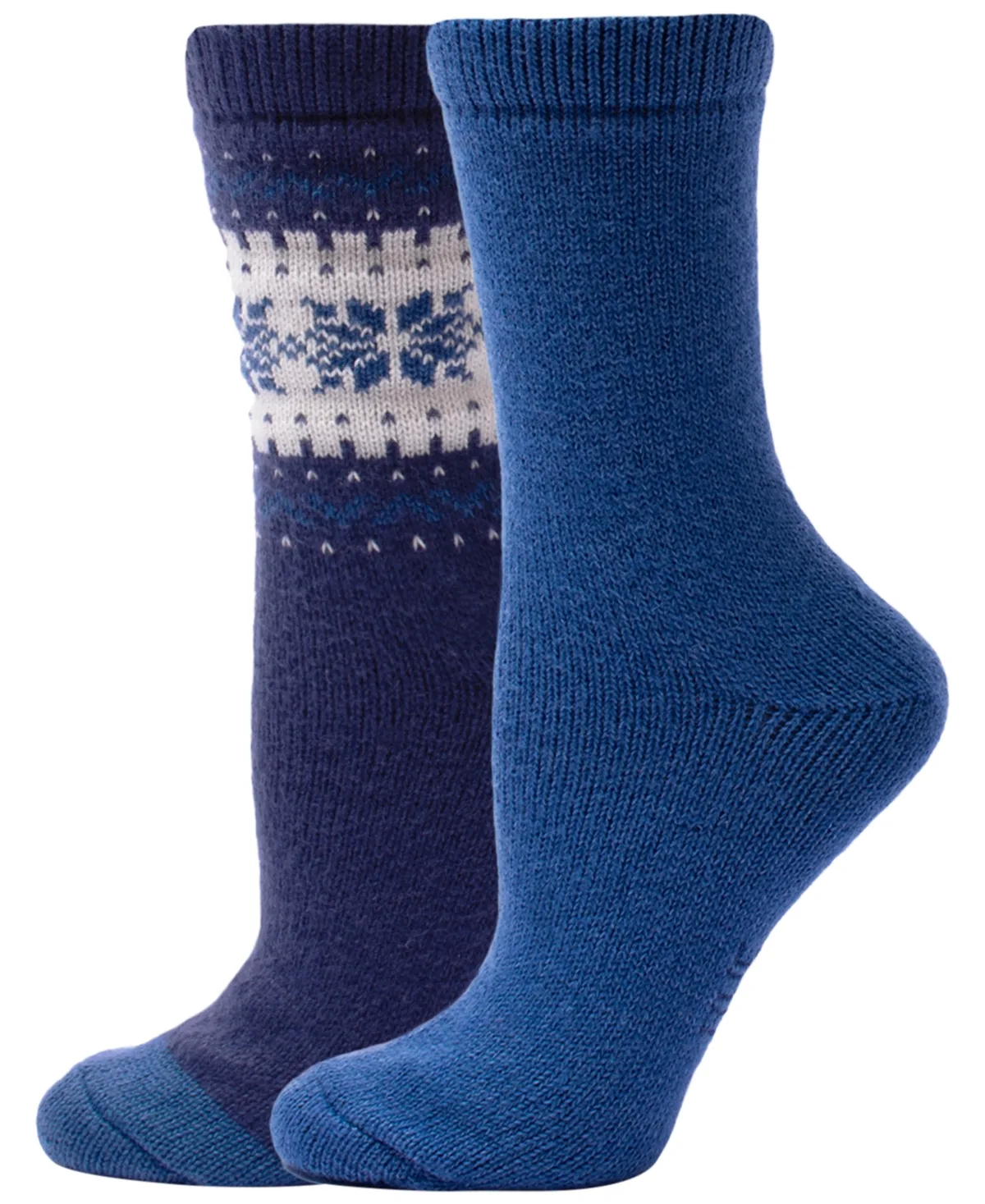 Snowflake Border Crew Boot Socks, 2-Pair by HUE