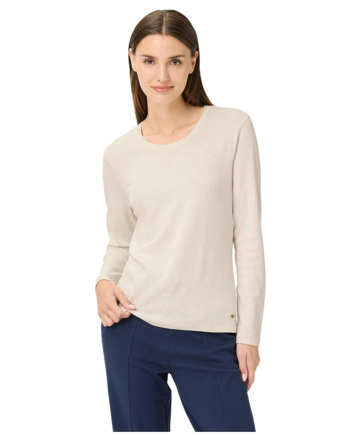 Solid Long Sleeve T-Shirt by Olsen
