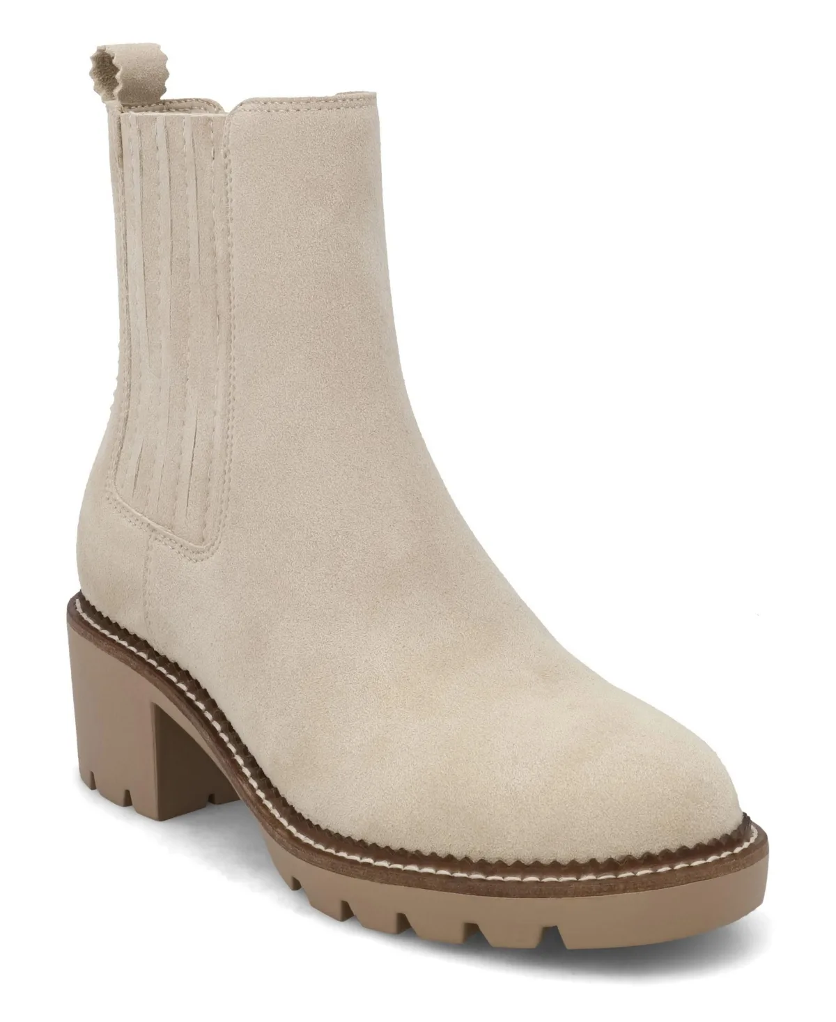 Pryor Round Toe Lug Sole Chelsea Booties by Mia