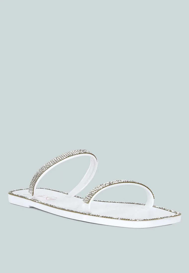 Fenta Diamante Detail Jelly Flats by London Rag