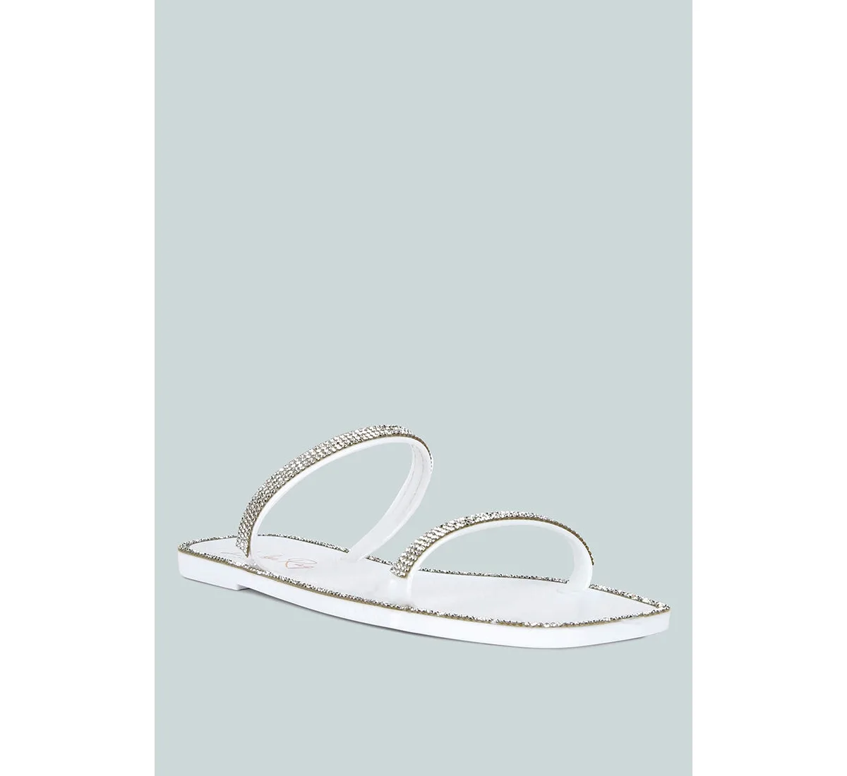 Fenta Diamante Detail Jelly Flats by London Rag