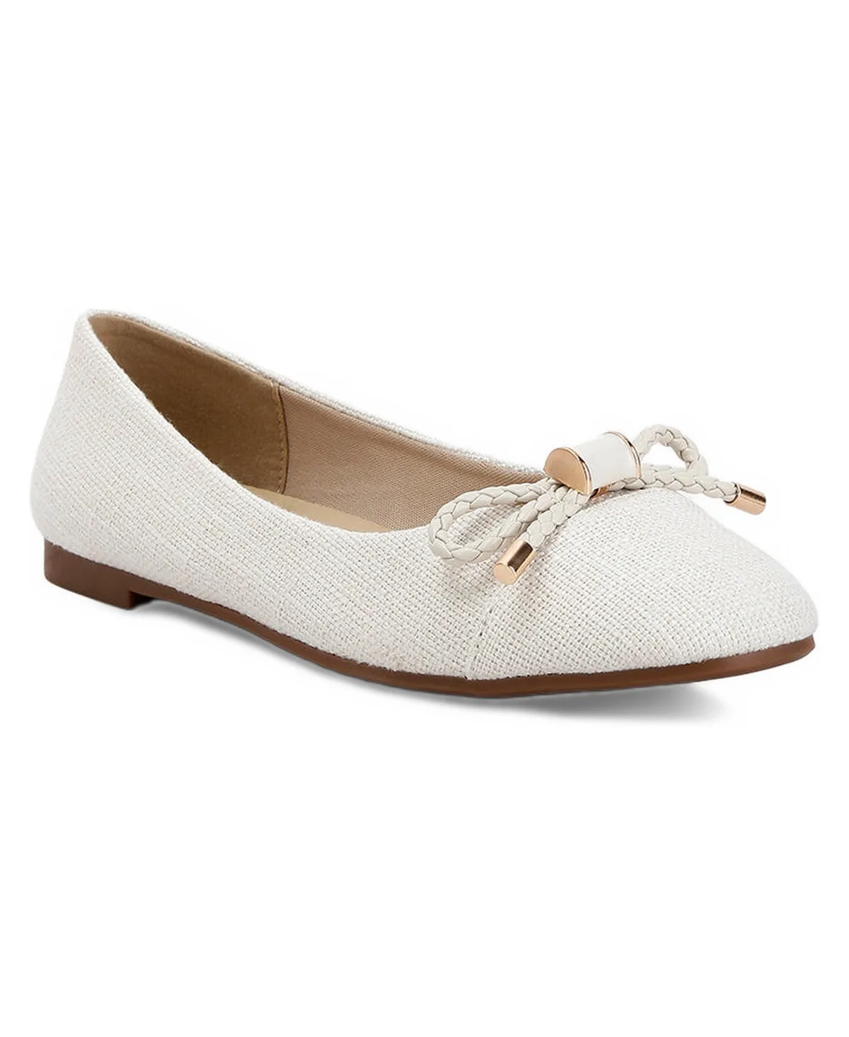 Moi Metallic Embellished Flat Ballerinas by London Rag