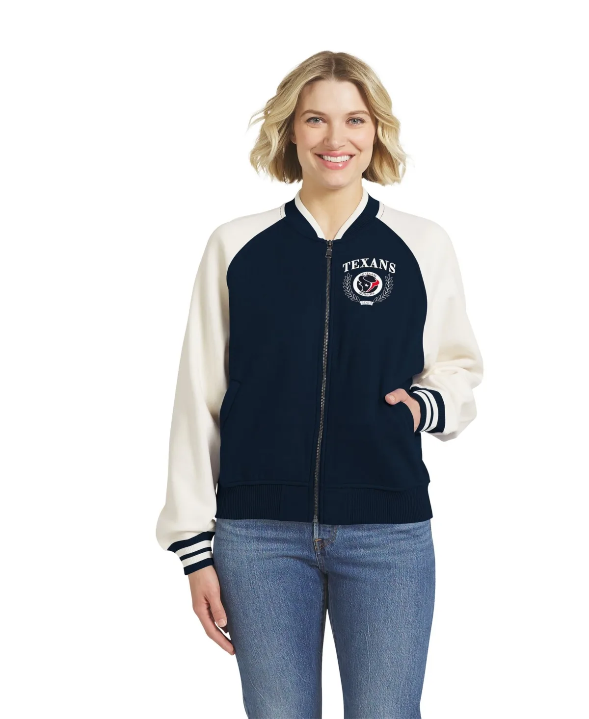 Houston Texans Varsity Fleece Full-Zip Jacket by Wear by Erin Andrews