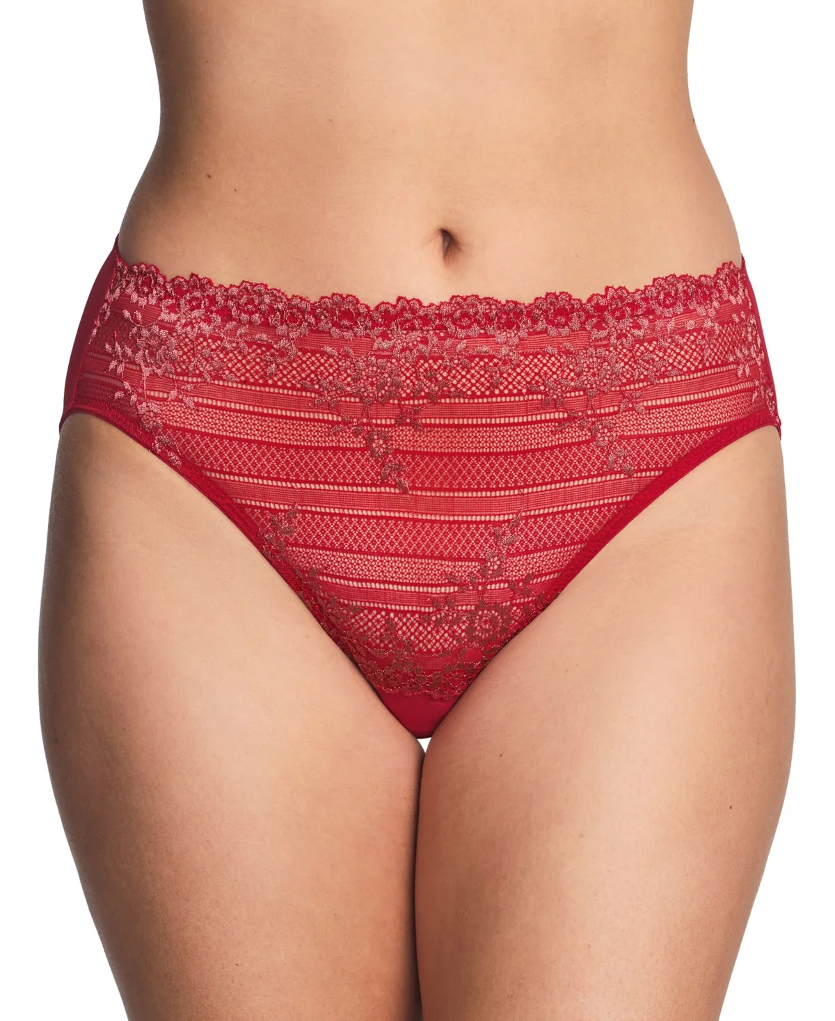 Embrace Lace Hi Cut Embroidered Brief Underwear Lingerie 841191 by Wacoal